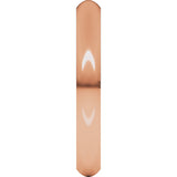 14K Rose Gold 3 mm Comfort-Fit Half Round Band Size 5 