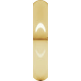 14K Yellow Gold 4 mm Comfort-Fit Half Round Band Size 4.5 