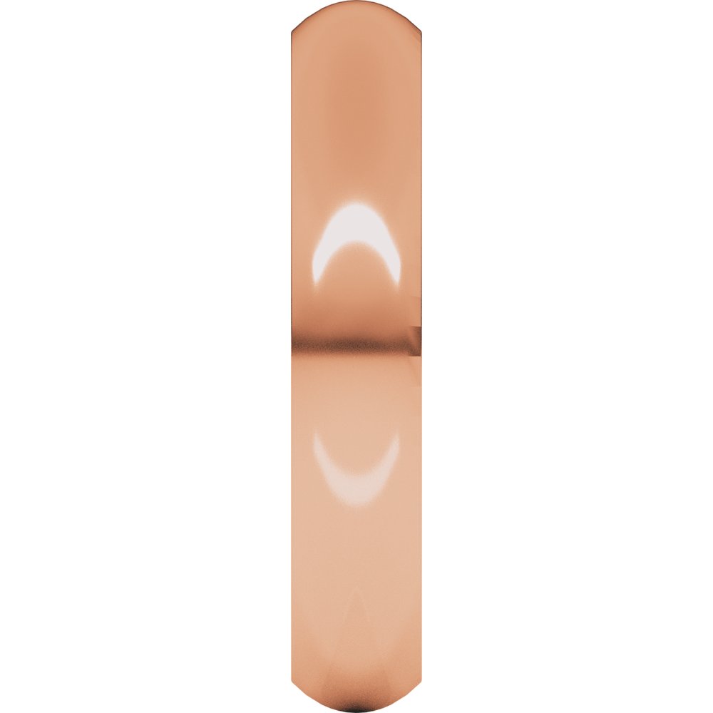 14K Rose Gold 4 mm Comfort-Fit Half Round Band Size 8 