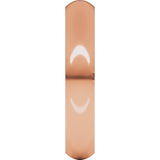 14K Rose Gold 4 mm Comfort-Fit Half Round Band Size 8 