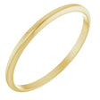 18K Yellow Gold 1.5 mm Ultra-Lightweight Half Round Band Size 6
