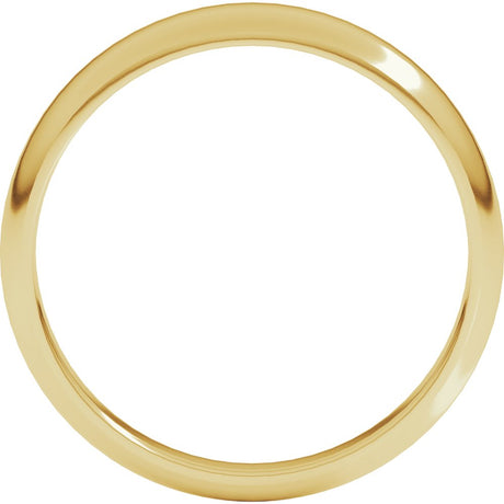 14K Yellow 5 mm Half Round Tapered Band