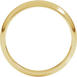 14K Yellow Gold 5 mm Tapered Half Round Band Size 6
