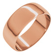 10K Rose Gold 7 mm Ultra-Lightweight Half Round Band Size 11