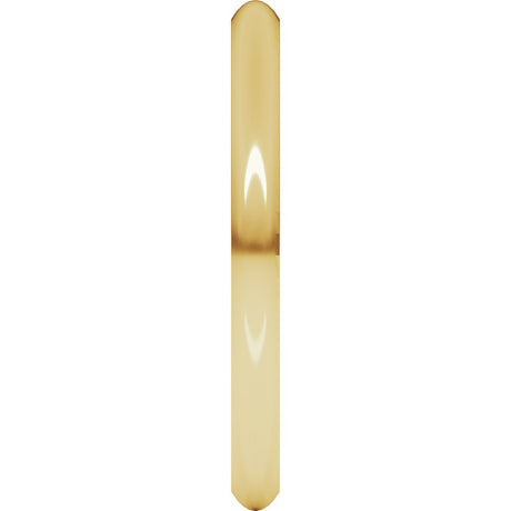 18K Yellow Gold 2 mm Comfort-Fit Half Round Band Size 3.5 