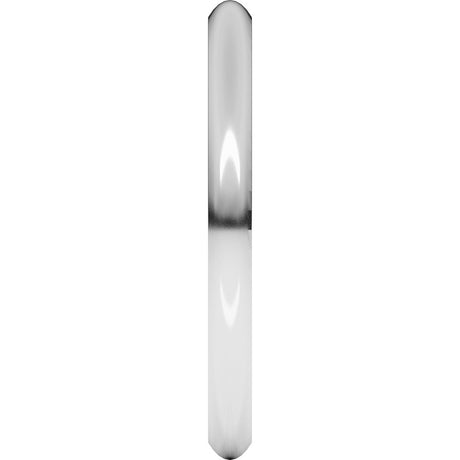 18K White Gold 2 mm Comfort-Fit Half Round Band Size 5 