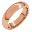 14K Rose 5 mm Half Round Comfort Fit Band Size 8.5