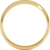 14K Yellow Gold 6 mm Ultra-Lightweight Half Round Band Size 7