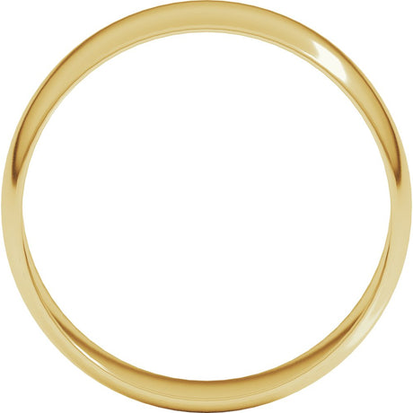 14K Yellow Gold 6 mm Ultra-Lightweight Half Round Band Size 7