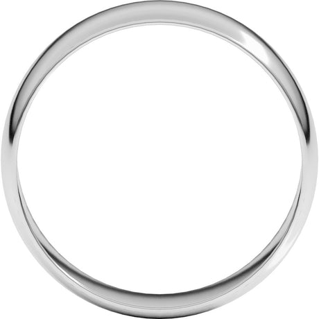 14K White Gold 6 mm Ultra-Lightweight Half Round Band