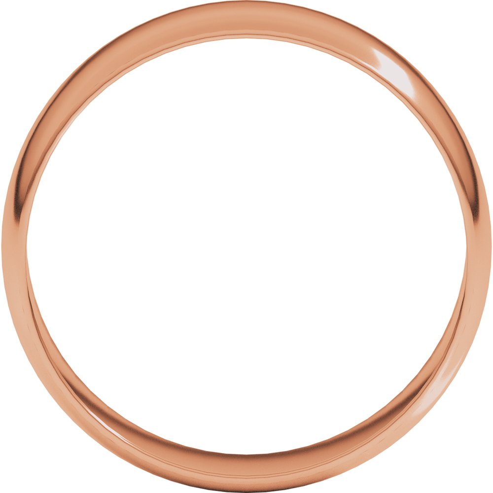 10K Rose 6 mm Ultra-Lightweight Half Round Band Size 9.5