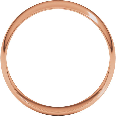 14K Rose 6 mm Ultra-Lightweight Half Round Band Size 9.5