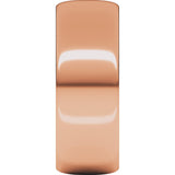 10K Rose Gold 7 mm Ultra-Lightweight Half Round Band Size 11