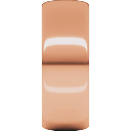 10K Rose Gold 7 mm Ultra-Lightweight Half Round Band Size 11