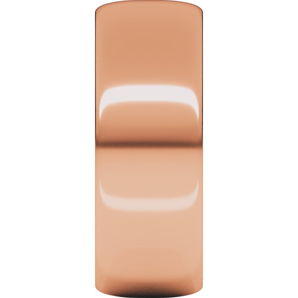 10K Rose Gold 7 mm Ultra-Lightweight Half Round Band Size 11