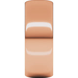 10K Rose Gold 7 mm Ultra-Lightweight Half Round Band Size 11