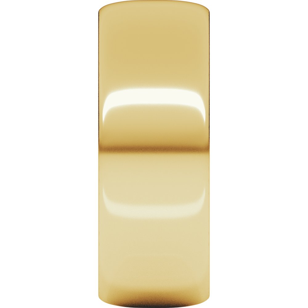 14K Yellow Gold 7 mm Ultra-Lightweight Half Round Band Size 10