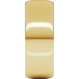 14K Yellow Gold 7 mm Ultra-Lightweight Half Round Band Size 10