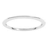 10K White Gold 1 mm Comfort-Fit Half Round Band Size 7 