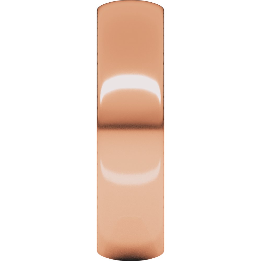 14K Rose 5 mm Half Round Ultra-Light Band Size 5.5