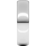 10K White Gold 5 mm Ultra-Lightweight Half Round Band Size 7.5