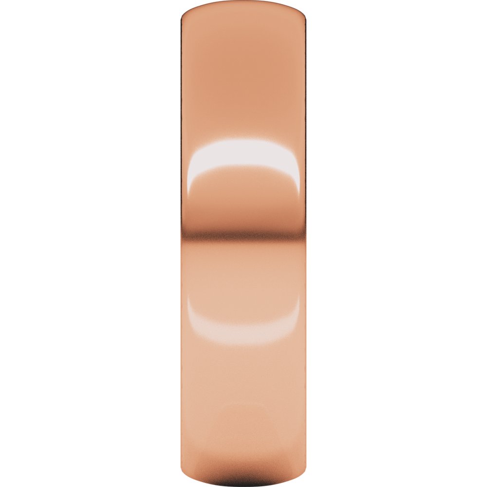 14K Rose Gold 5 mm Ultra-Lightweight Half Round Band Size 9