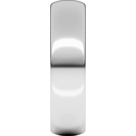 14K White Gold 5 mm Ultra-Lightweight Half Round Band Size 9