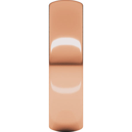 14K Rose Gold 5 mm Ultra-Lightweight Half Round Band Size 7.5
