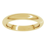 10K Yellow Gold 3 mm Comfort-Fit Half Round Band Size 5.5 