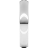 10K White Gold 4 mm Heavyweight Comfort-Fit Half Round Band Size 5.5