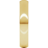 14K Yellow Gold 4 mm Heavyweight Comfort-Fit Half Round Band Size 5.5