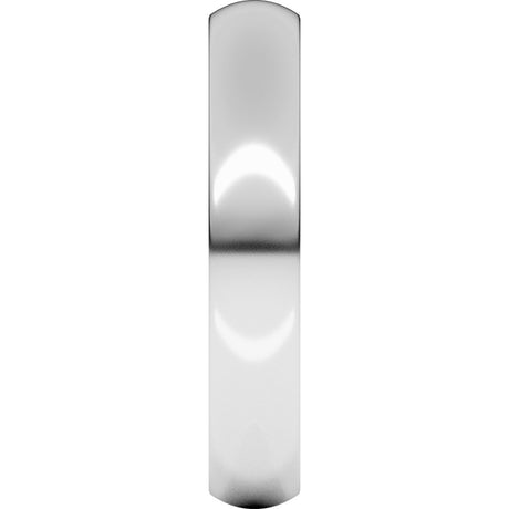 10K White Gold 4 mm Heavyweight Comfort-Fit Half Round Band Size 5.5