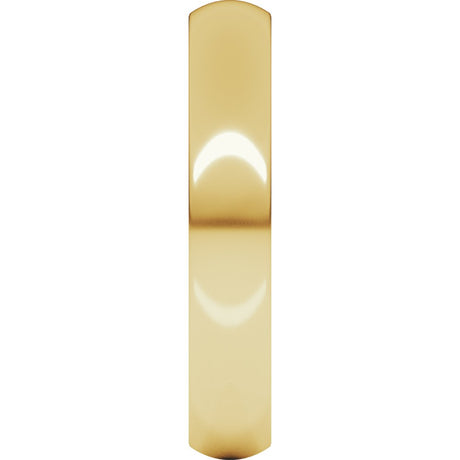 10K Yellow Gold 4 mm Heavyweight Comfort-Fit Half Round Band Size 7.5