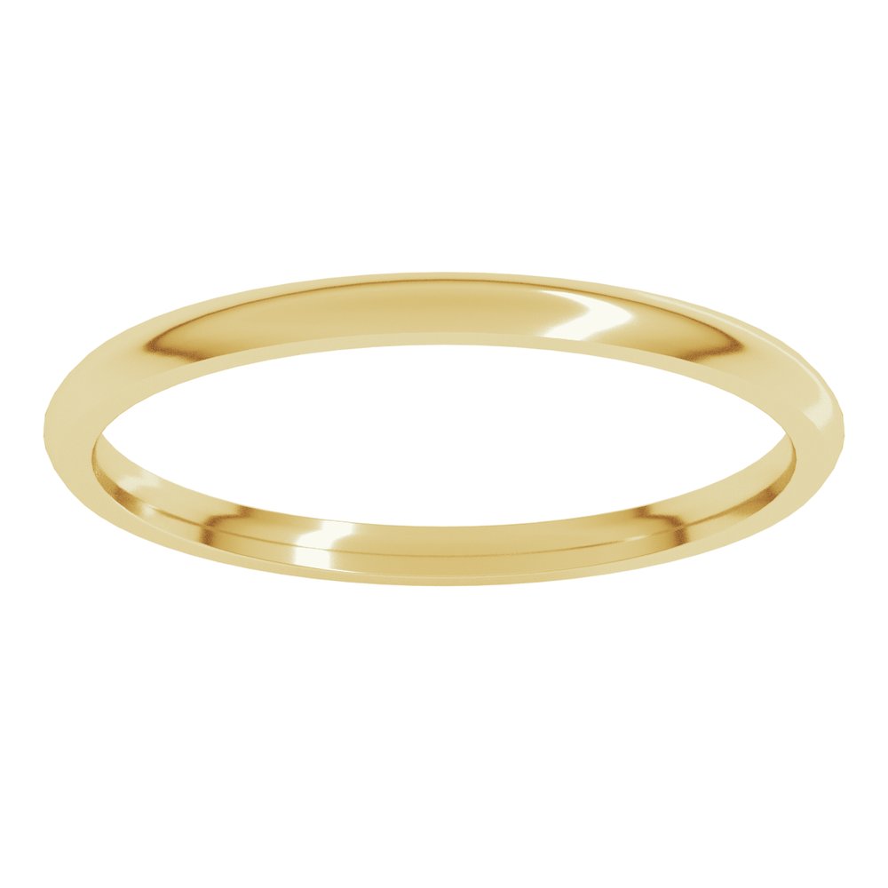 14K Yellow 1.5 mm Half Round Comfort Fit Light Band