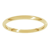 10K Yellow 1.5 mm Lightweight Comfort-Fit Half Round Band