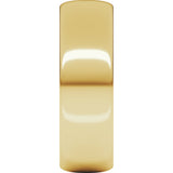 14K Yellow Gold 6 mm Ultra-Lightweight Half Round Band Size 9