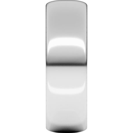 10K White Gold 6 mm Ultra-Lightweight Half Round Band Size 8