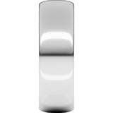 18K White 6 mm Half Round Ultra-Light Band Size 8