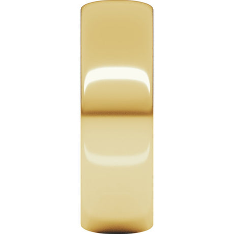 18K Yellow Gold 6 mm Ultra-Lightweight Half Round Band Size 11