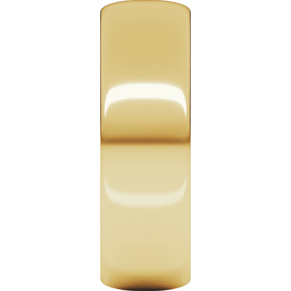 14K Yellow Gold 6 mm Ultra-Lightweight Half Round Band Size 7