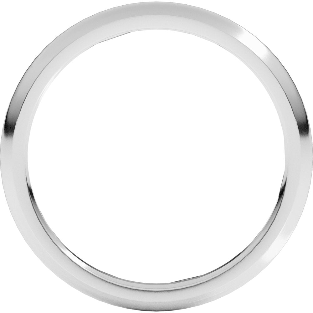 18K White 2 mm Comfort-Fit Half Round Band