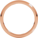 14K Rose 2 mm Half Round Comfort Fit Band