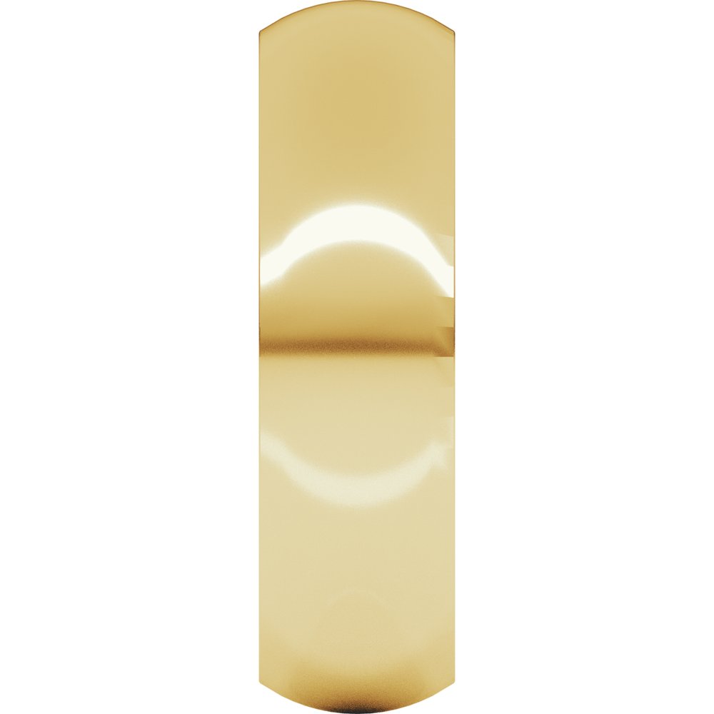 10K Yellow Gold 6 mm Comfort-Fit Half Round Band Size 4 
