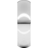 14K White Gold 6 mm Comfort-Fit Half Round Band Size 6 
