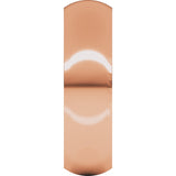 14K Rose Gold 6 mm Comfort-Fit Half Round Band Size 8.5 