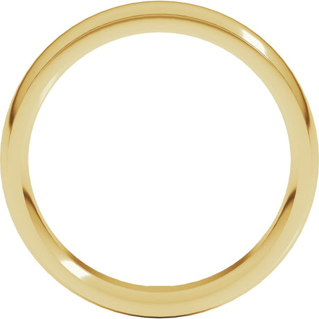 18K Yellow 6 mm Stepped-Edge Comfort-Fit Half Round Band Size 8