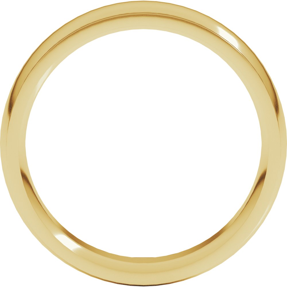 10K Yellow 6 mm Stepped-Edge Comfort-Fit Half Round Band