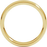 14K Yellow 5 mm Stepped-Edge Comfort-Fit Half Round Band
