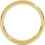 18K Yellow 5 mm Stepped-Edge Comfort-Fit Half Round Band Size 9