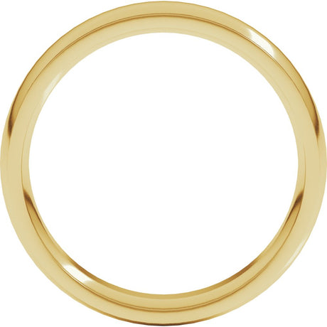10K Yellow 5 mm Stepped-Edge Comfort-Fit Half Round Band
